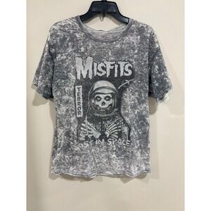Misfits Lost In Space Shirt L Acid Wash Grunge Gothic Punk Band Tee Vintage Styl